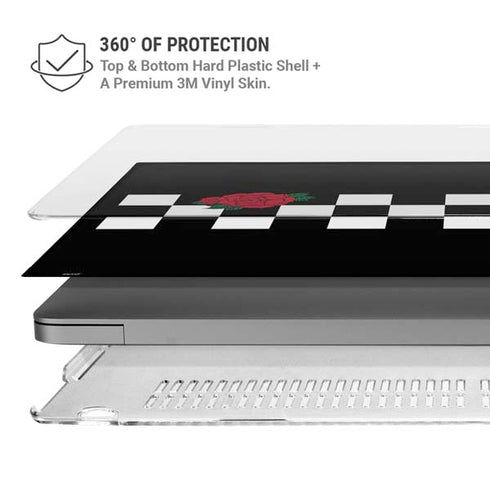 Rose Checkerboard MacBook Pro 14in (2021-24) Case plus Skin